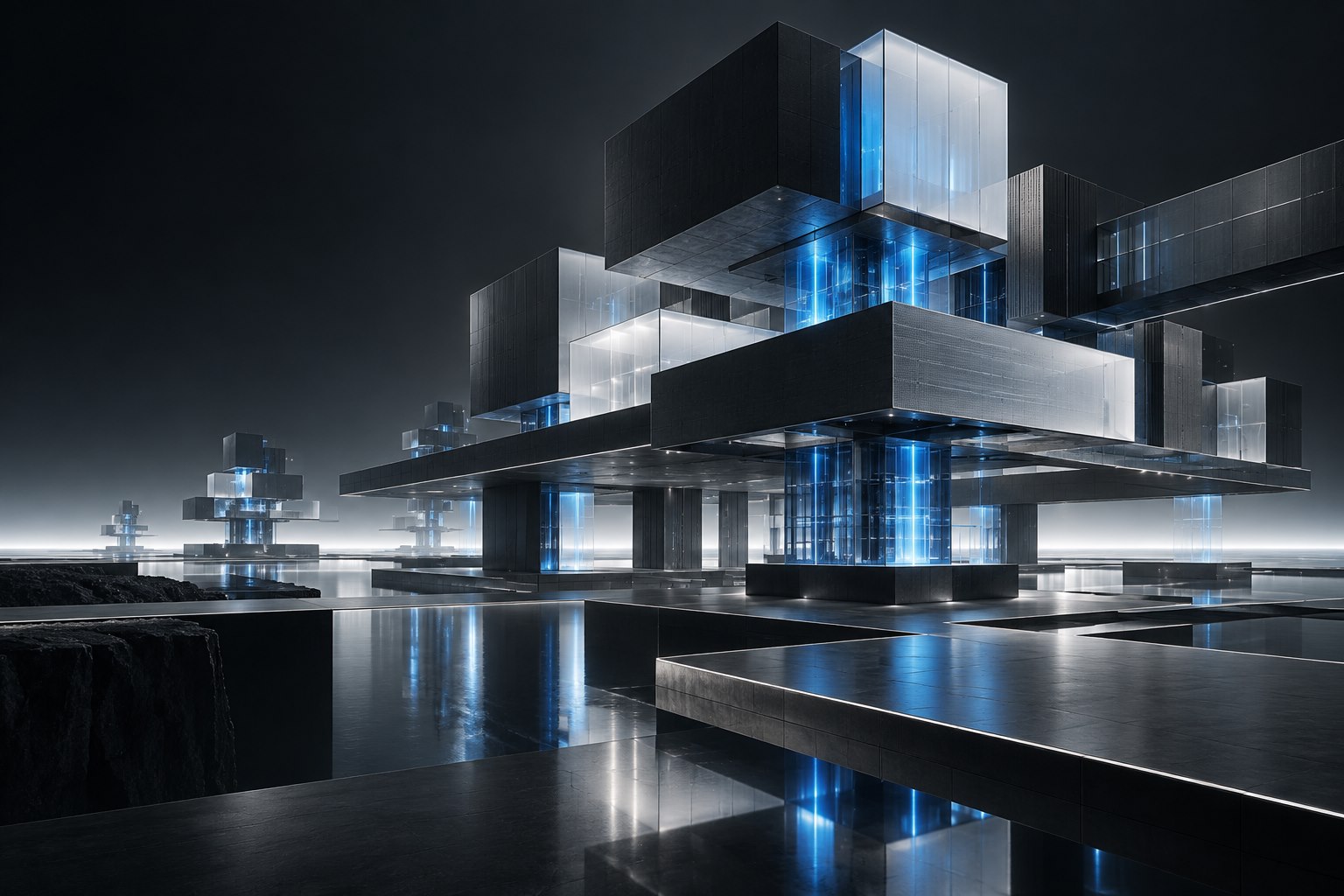 Abstract modular architecture representing resilient cloud infrastructure